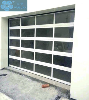 Sliding 50mm 5000mm Height Glass Panel Garage Doors